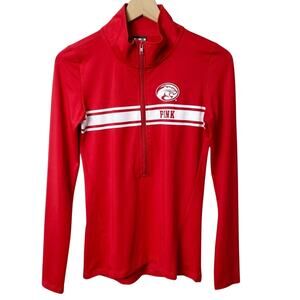 PINK Victoria's Secret University of Houston Red White ZIp Up Size Small